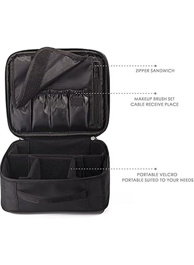 حقيبة تخزين مستحضرات التجميل، حقيبة مستحضرات تجميل محمولة مقاومة للماء مزدوجة الطبقة لحقيبة مستحضرات التجميل صندوق تخزين أدوات الزينة للسفر - Image 3