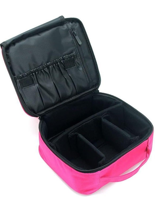 حقيبة تخزين مستحضرات التجميل، حقيبة مستحضرات تجميل محمولة مقاومة للماء مزدوجة الطبقة لحقيبة مستحضرات التجميل صندوق تخزين أدوات الزينة للسفر - Image 1