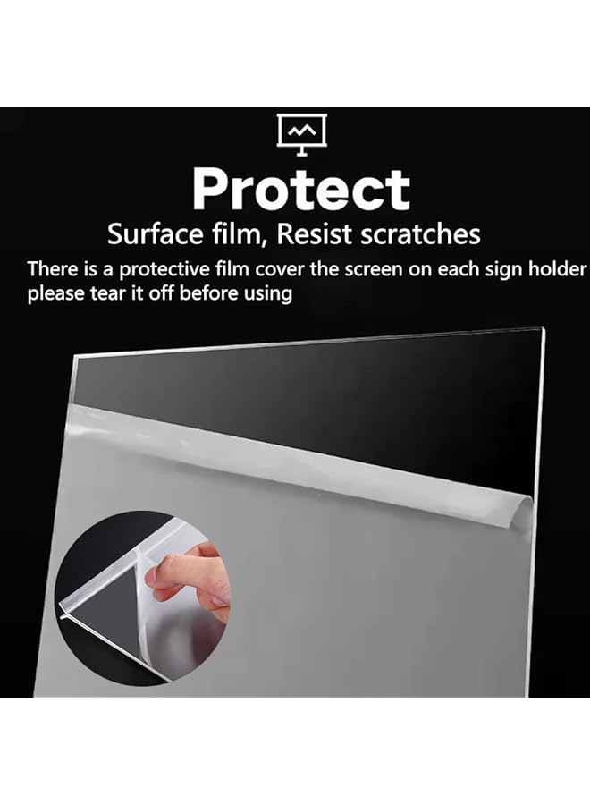 erorex A5 Stand Table Stand Pack Of 5 Acrylic Sign Holder A5 T Stand Advertising Stand Menu Card Holder For Restaurants Menus Documents Office - Image 3