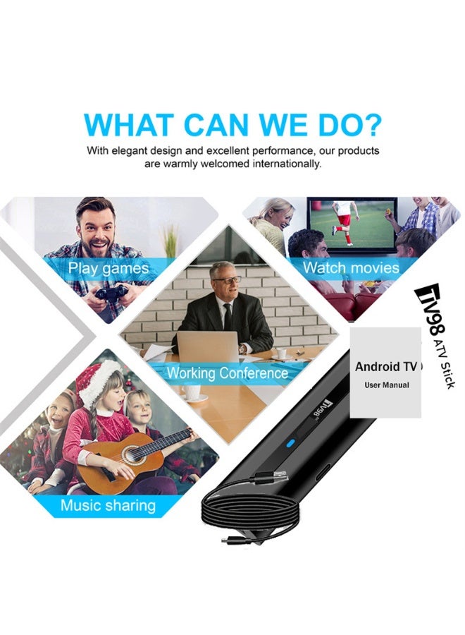 TV98 8K TV Stick 2+16GB Ultra HD Streaming Player with Android TV System Built-in Google Assistant Voice Remote  - Image 5