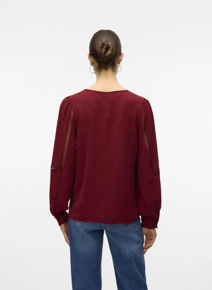 فيرو مودا V-Neck Long Sleeve Top
