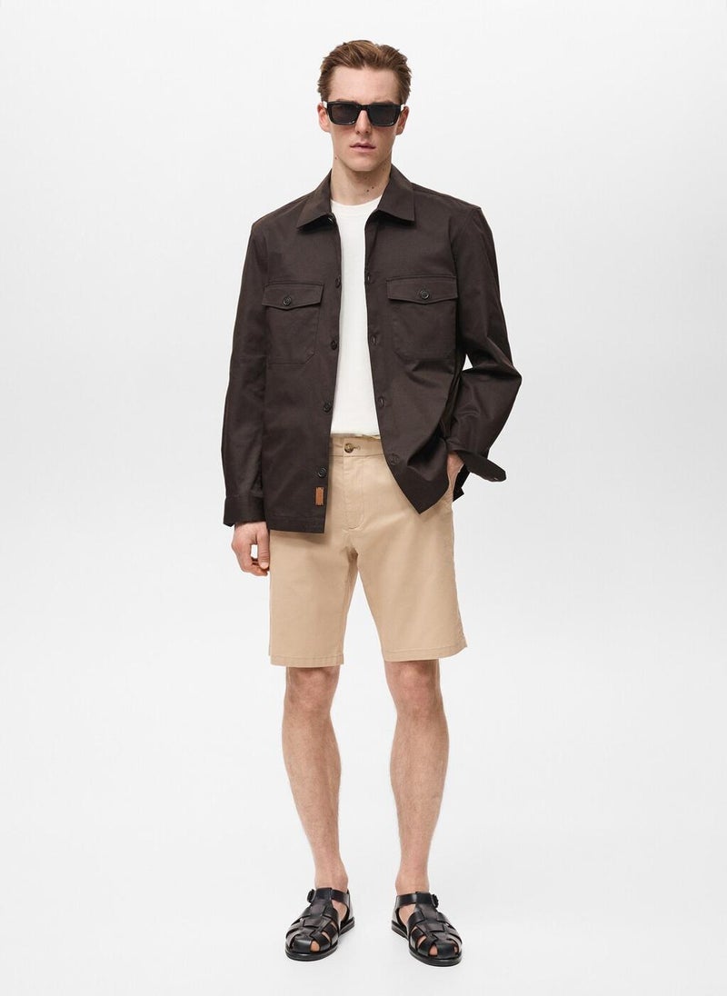 Mango Man Slim-Fit Chino Cotton Bermuda Shorts  - Image 4