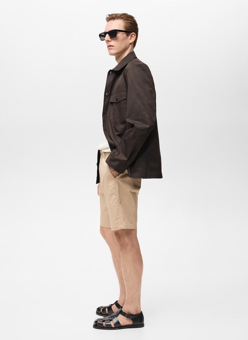 Mango Man Slim-Fit Chino Cotton Bermuda Shorts  - Image 3