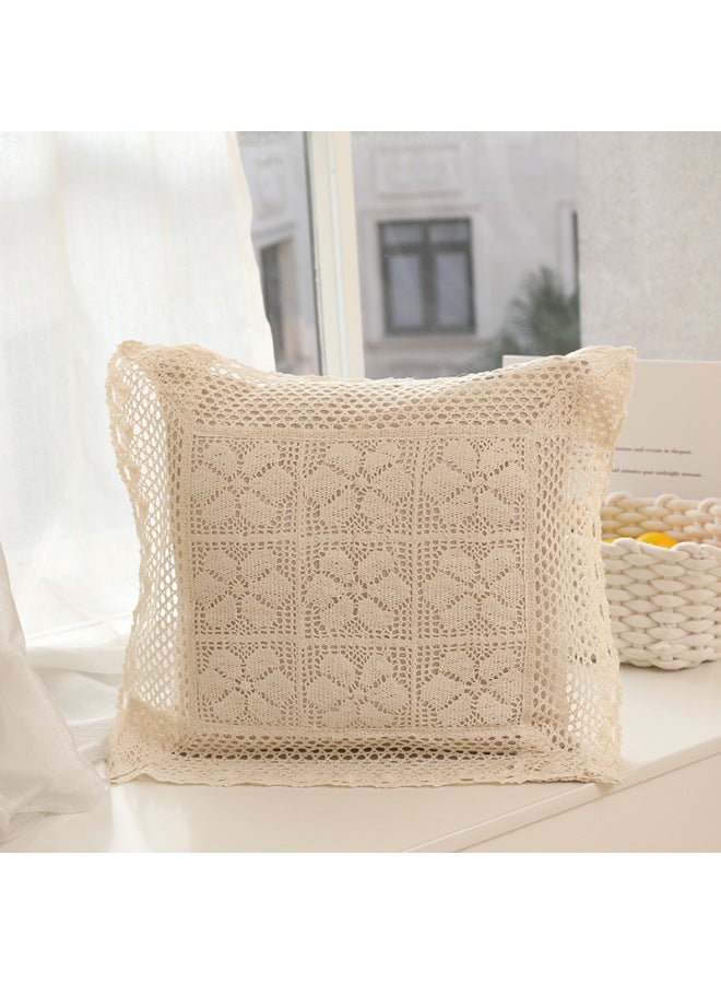 Pastoral Cotton Crochet Pillowcase Sofa Headboard Lumbar Pillowcase Cushion Cover Dropshipping