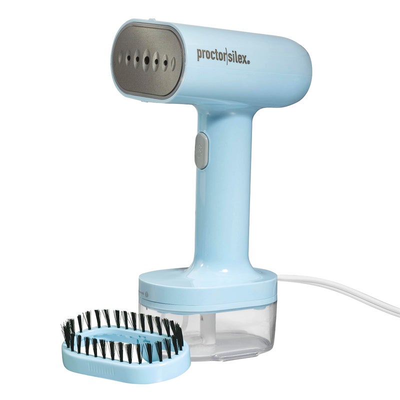 Proctor Silex Compact Travel Iron & Garment Steamer for Clothes, Ready in 45 Seconds for 7 Minutes of Continuous Use, Portable and Lightweight, Vacation Essentials, 1200 Watts, 120 ml Water Tank, Blue - Image 1