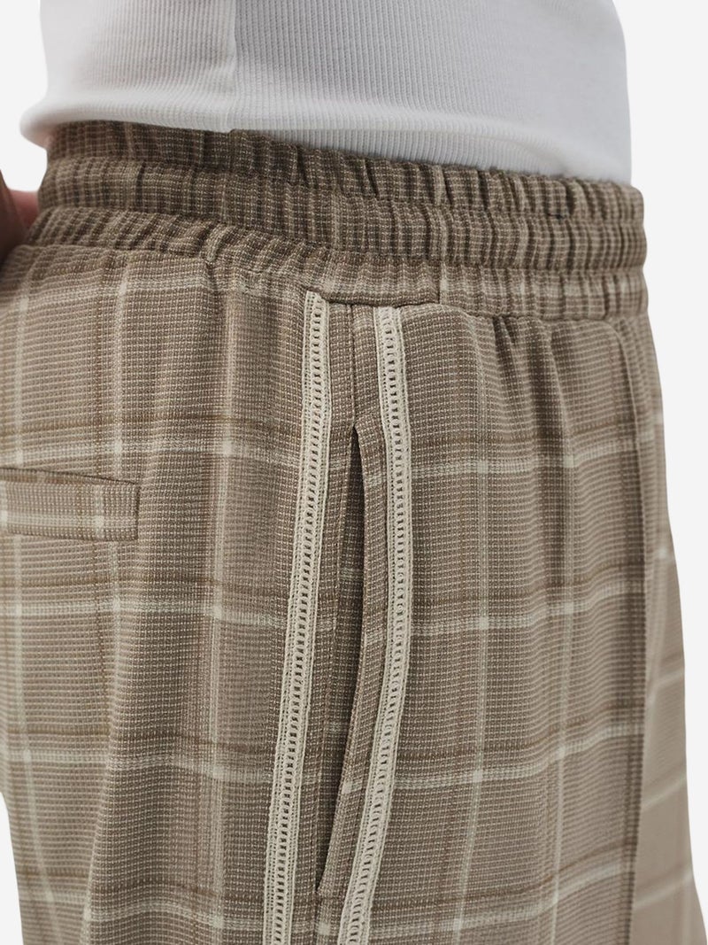 GIESTO Plaid Straight Leg Pants with Elastic Waist - Image 4
