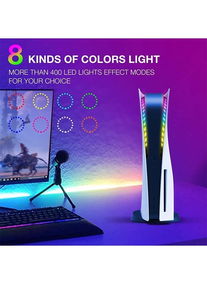 L&E LED Light Strip for PS5, Music Synchronized 8 Color RGB Ring LED Lights Kit Accessories Compatible with Playstation 5 Console Digital Edition & Regular Edition (400 Effects)  - Image 4