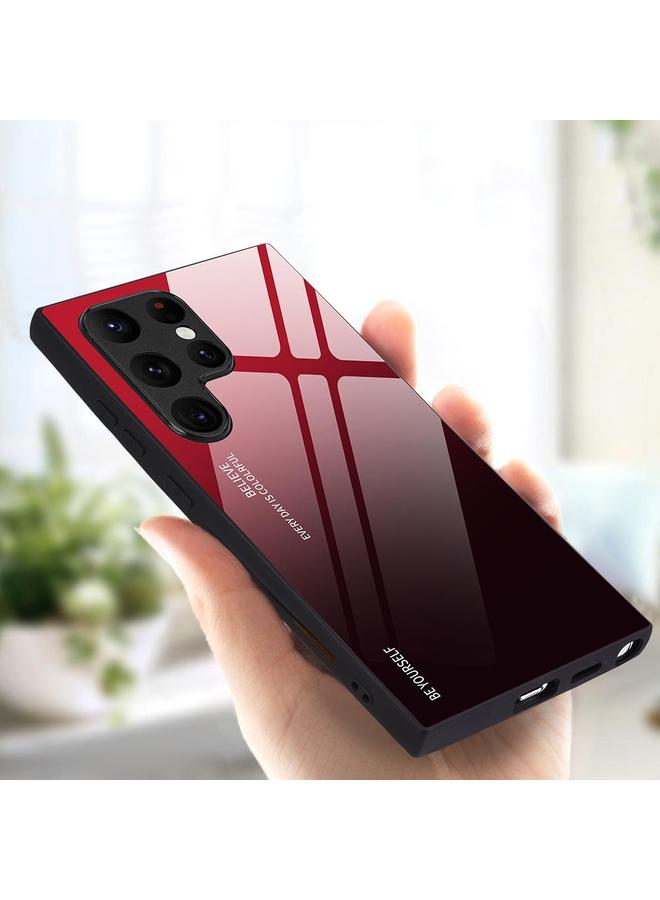 S-TOP Case For Samsung Galaxy S25 Ultra 5G Gradient Color Glass Phone Case - Image 1