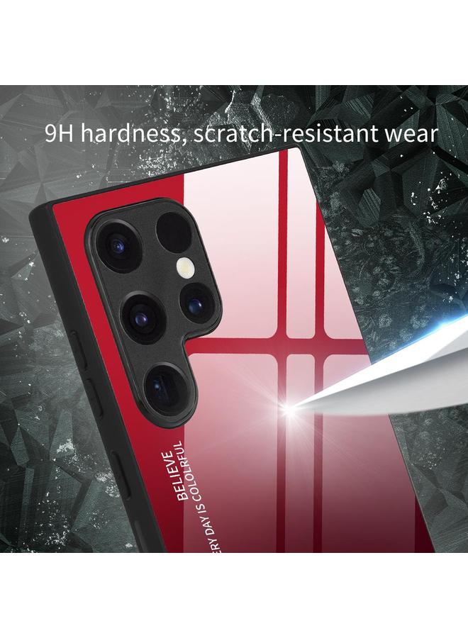 S-TOP Case For Samsung Galaxy S25 Ultra 5G Gradient Color Glass Phone Case - Image 3