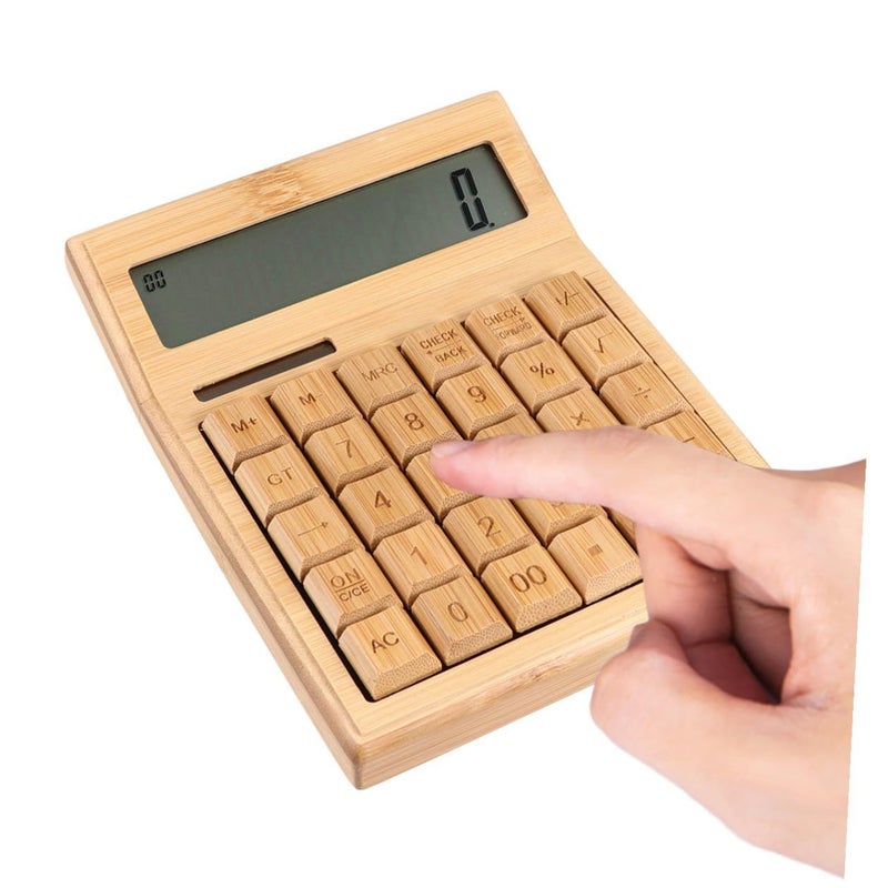 Solar Powered 29 Key Calculator with Tilted Display Portable for Office Desk - Image 2
