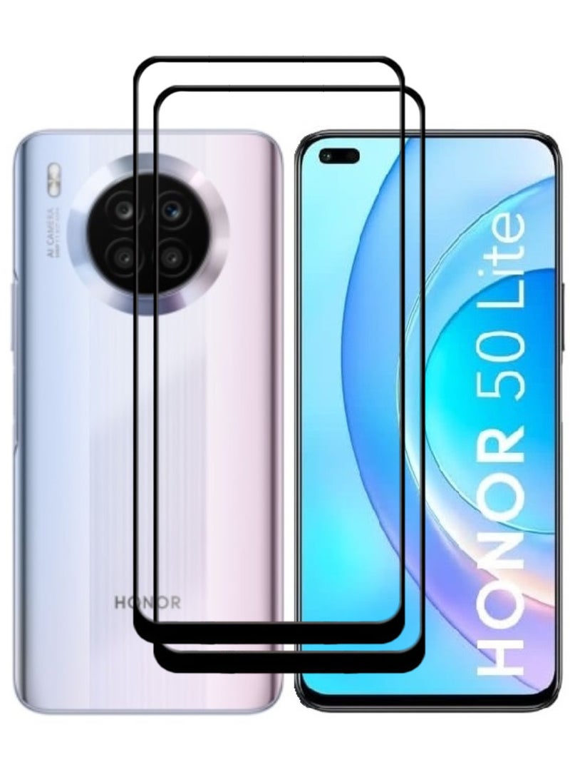 ACLIX 2 Pieces Antistatic ESD Dustproof Premium Quality High Definition Tempered Glass Screen Protector Designed For Honor 50 Lite - Image 1