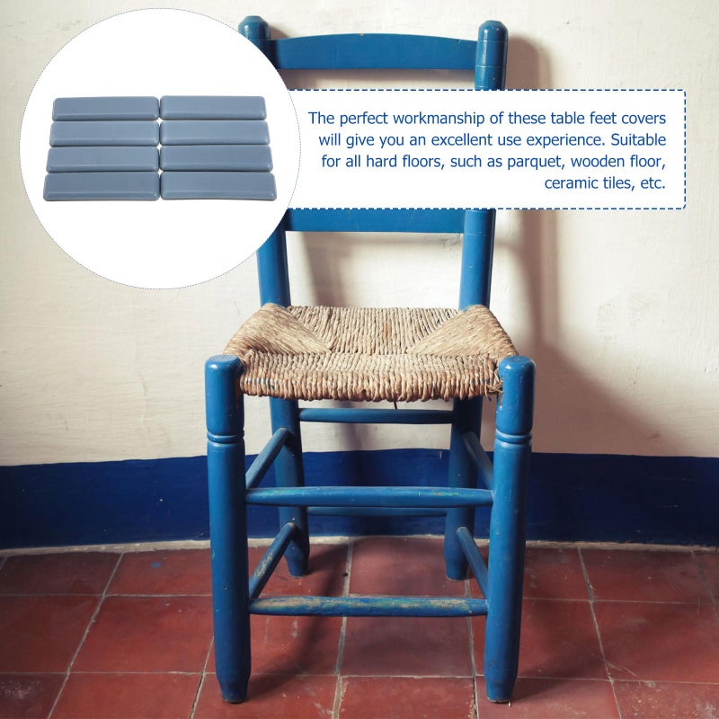 8Pcs Self Adhesive Anti Skid Chair Feet Protectors 70X19Mm Floor Protection Noise Reduction - Image 5