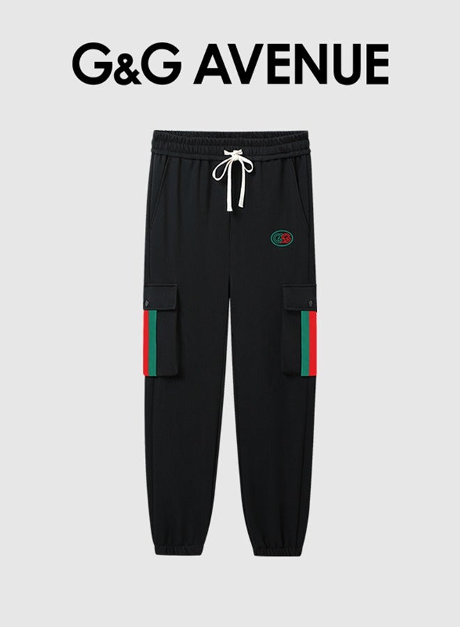 G&G AVENUE Spring and autumn New Ultra-thin summer style High Quality Men's Drawstring Casual Sports Pants Elastic Jogging Fashion Pure Cotton Exercise Outdoor Versatile Sports Pants - Image 1