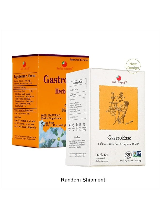 Health King GastroEase Herb Tea, Teabags, 20 Count Box - Image 2