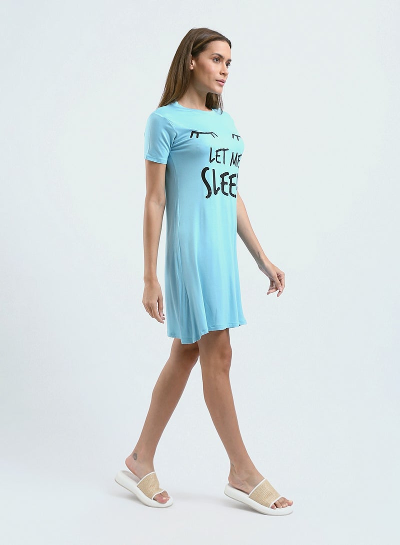 Mesery Sleepshirt Cotton Short Sleeves Printed  - Image 2