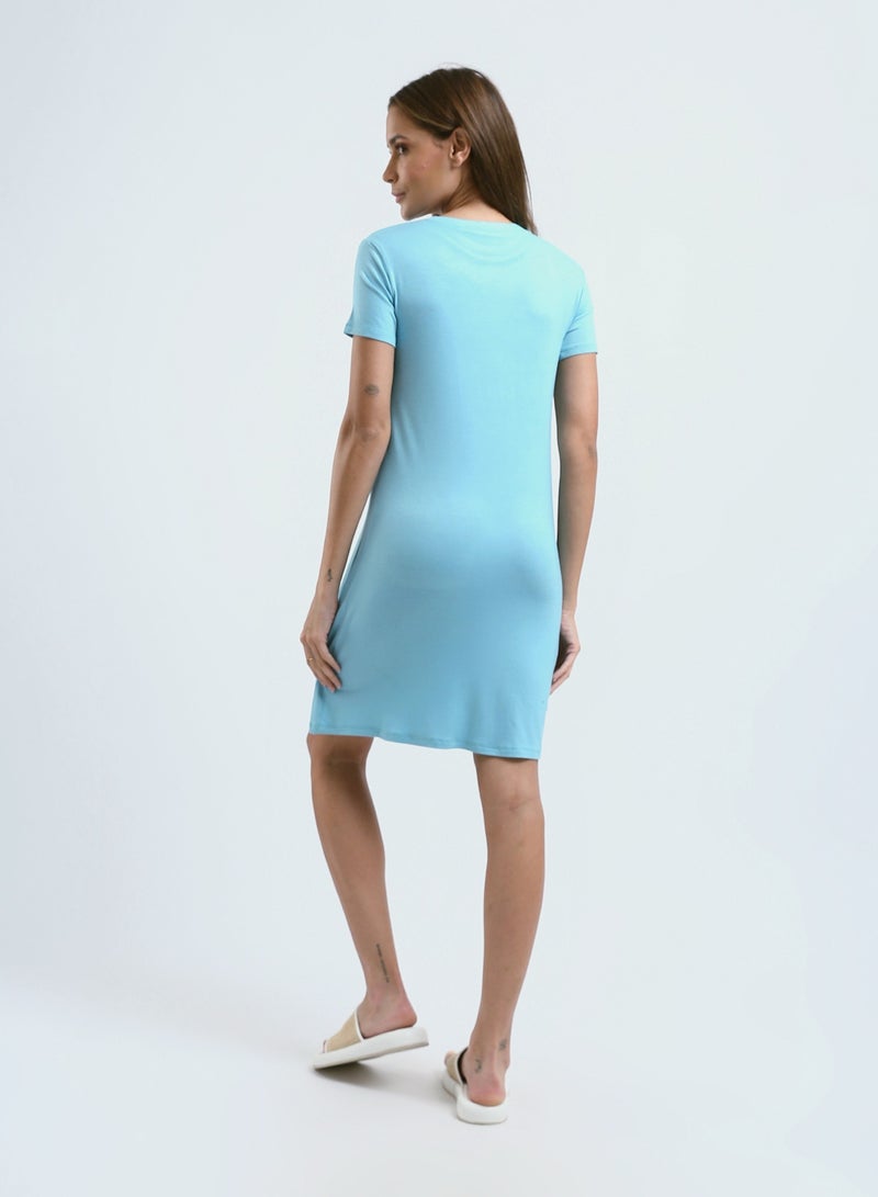 Mesery Sleepshirt Cotton Short Sleeves Printed  - Image 3