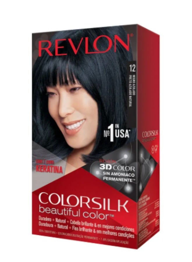 Revlon Color Silk Beautiful Color 12 Natural Blue Black