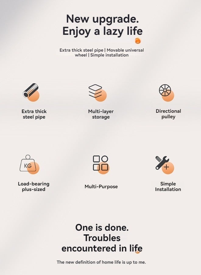 Bukela 5-Tier Coat Rack with Shoe Rack, Hall Tree with Shoe Storage Shelf for Living Room, Bedroom, Office, Black - Image 4