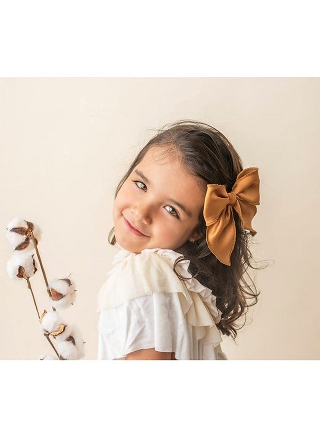 Sugarmelon Fable Bow Hair Clips Baby Girls Women Cotton Linen Hair Bow Clips Large Sailor Hair Bows Accessories Hairgrips (Avocado Blue) - Image 5