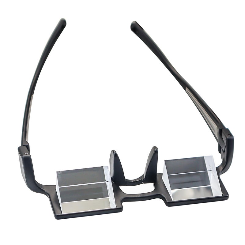 reiliva Prism Glasses Lazy Glasses Horizontal Position Glasses for lying down 90 Degree Glasses for Laying Down Reading and Watching TV