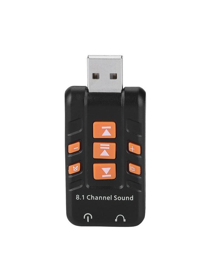 Thoraya USB External Drive-free 8.1 Channel 3D Audio Sound Card Adapter for WIN/MS Desktop Computer PC  - Image 1