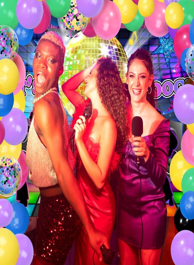 Lecheme 70s Party Decorations 280 PCS 1970s Disco Party Decorations Let's Boogie Backdrop Disco Balloons Plates Napkins Cups Tablecloth 70's Party Supplies - Image 5