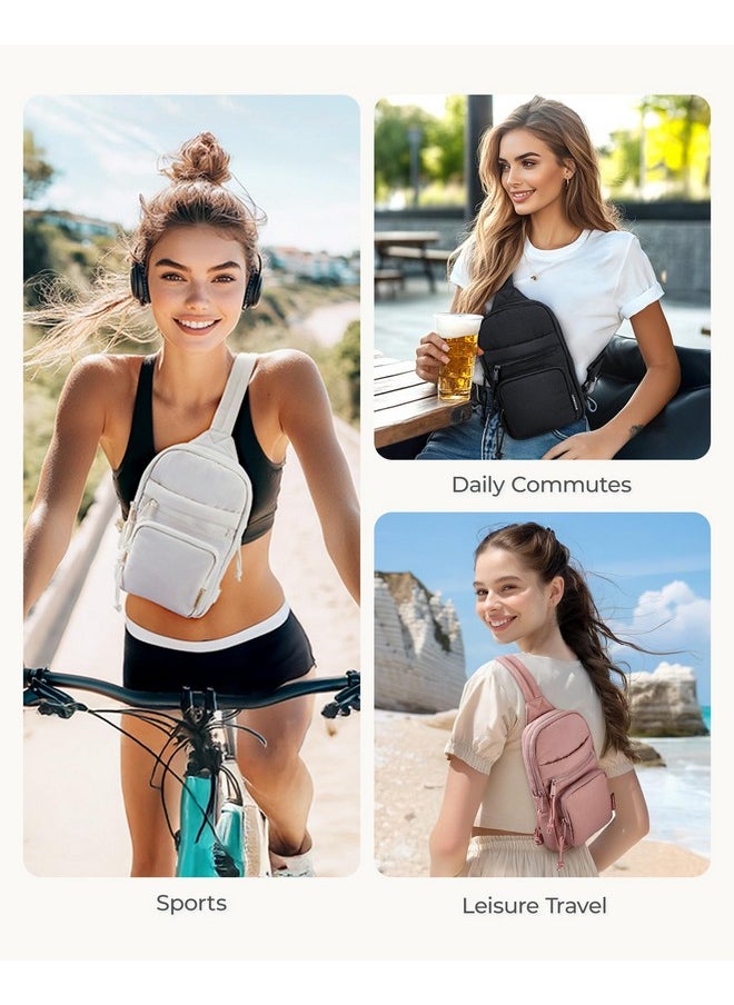BAGSMART Small Crossbody Sling Bag For Women Puffy Sling Purse Cross Body Bag With Water Bottle Pocket Chest Bag For Travel  - Image 2