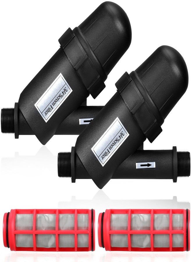 Glooglitter 2 Pcs Drip Irrigation Inline Y Filter with Mesh Screen, 3/4" x 3/4" Male Thread Connections Hydroponics Y Filter for Garden Greenhouse Agricultural Drip Sprinkler Irrigation - Image 1
