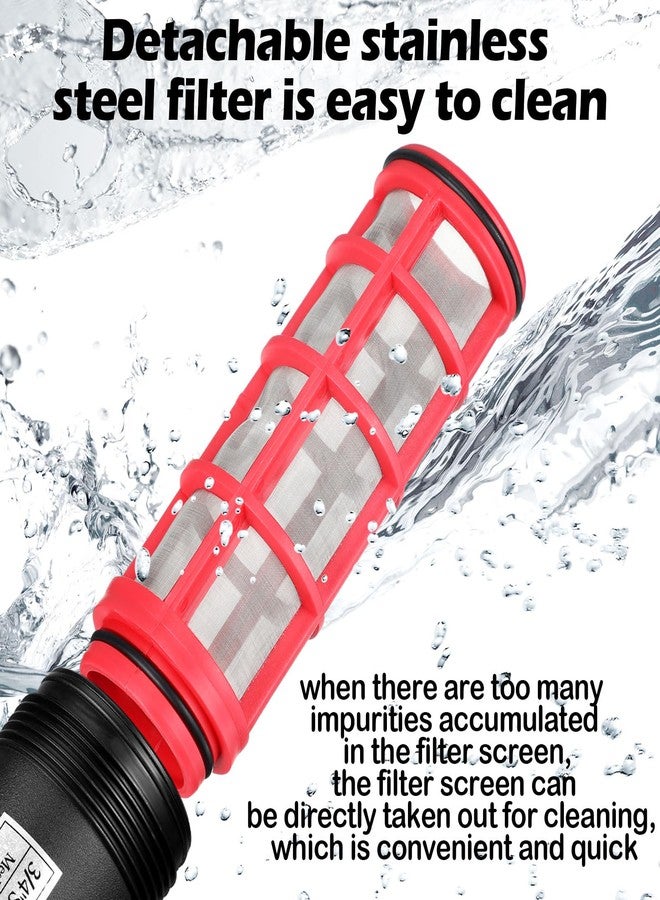 Glooglitter 2 Pcs Drip Irrigation Inline Y Filter with Mesh Screen, 3/4" x 3/4" Male Thread Connections Hydroponics Y Filter for Garden Greenhouse Agricultural Drip Sprinkler Irrigation - Image 5