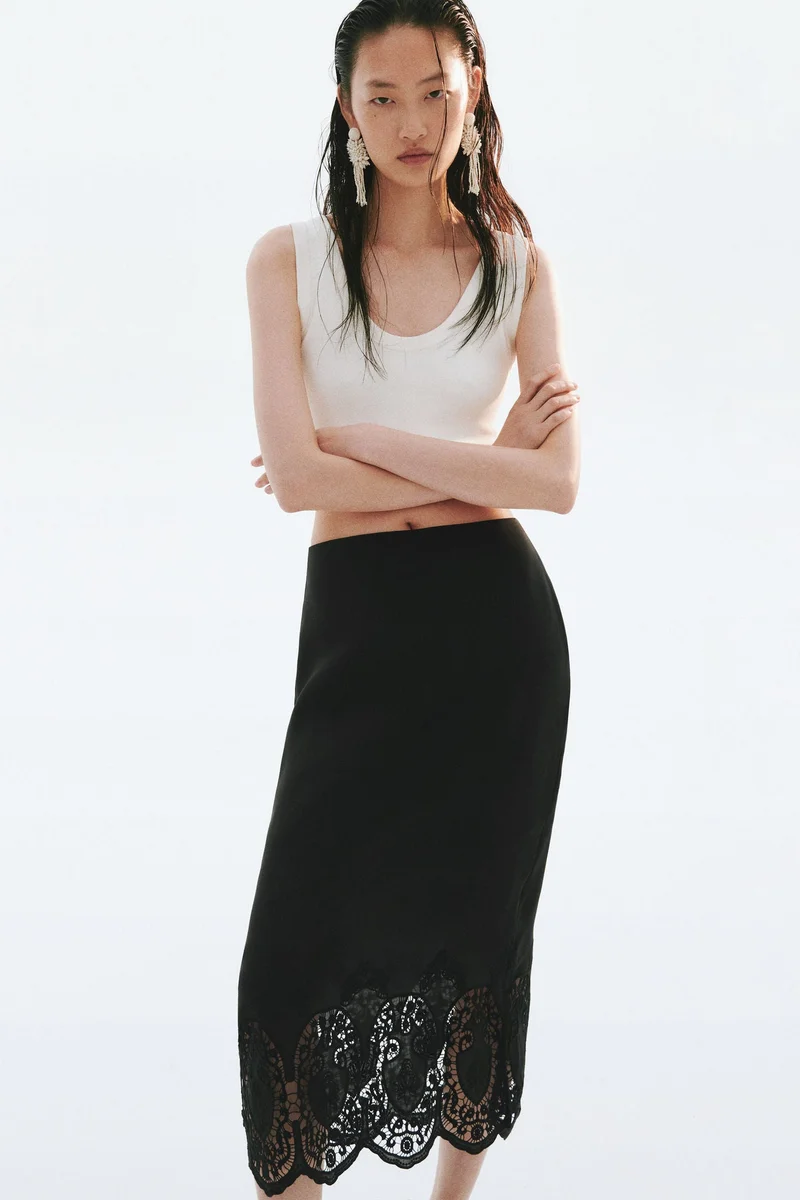 H&M Broderie anglaise skirt