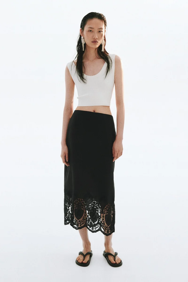 H&M Broderie anglaise skirt