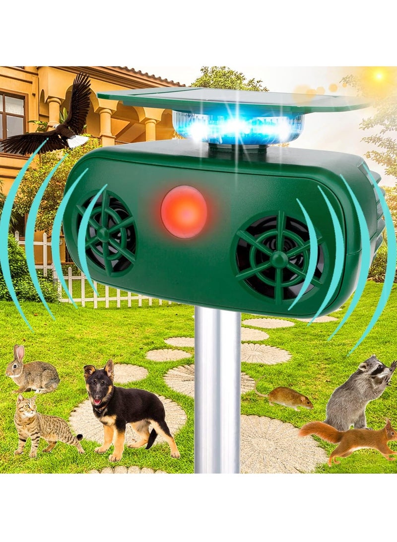 Barakah Ultrasonic Solar Powered Animal Repeller Animal Deterrent Solar Dog Chaser Pest Animal Repellent Waterproof Outdoor Animal Repeller Protect Farm Garden Yard Repellent for Dog Cat Bird - Image 1