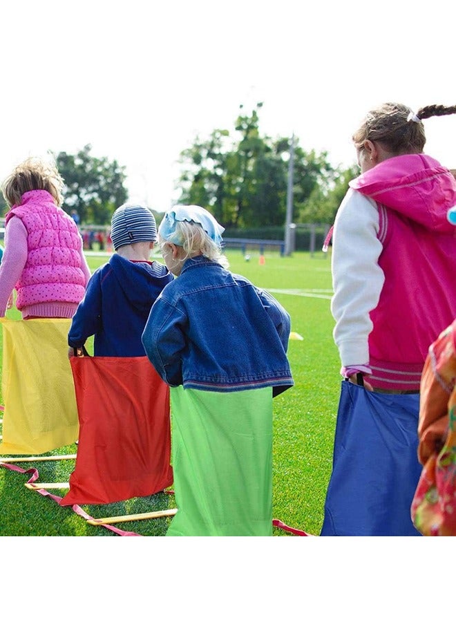 Potato Sack Race Bag Set, Outdoor Racing Jumping Bags for Kids, Sturdy, Multi-Colored, Sack Race Set for Children’s Birthday Party Outdoor Game, Sports Day, Family Reunions, 4 Pcs - Image 3