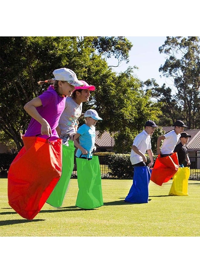 Potato Sack Race Bag Set, Outdoor Racing Jumping Bags for Kids, Sturdy, Multi-Colored, Sack Race Set for Children’s Birthday Party Outdoor Game, Sports Day, Family Reunions, 4 Pcs - Image 4