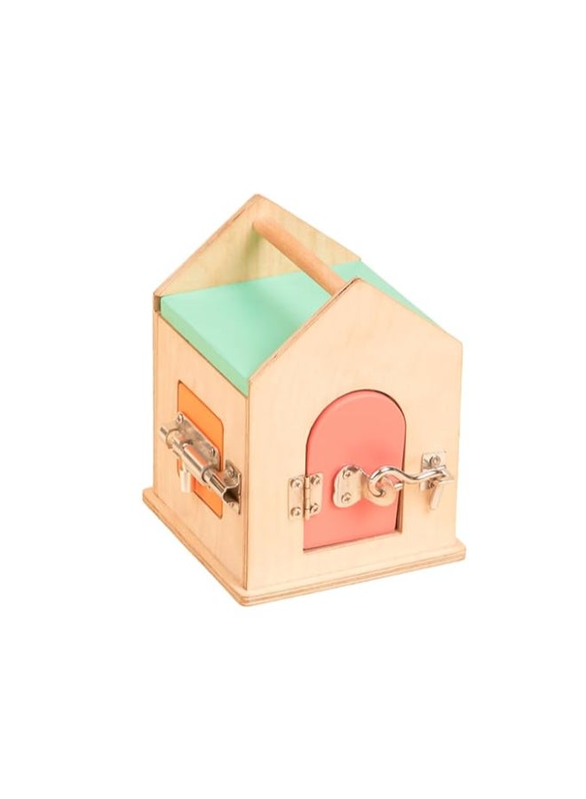 Curious Cub لعبة صندوق القفل مونتيسوري  صندوق خشبي للأطفال  لعبة تعليمية للتعلم المبكر  لتطوير المهارات الحركية الدقيقة وألعاب الألغاز للأطفال (12 شهر - 3 سنوات) - Image 1