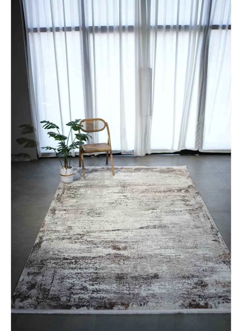 Ramsha Washable Area Rug 200x300 cm Large Carpet For Bedroom Rug For Living Room MR267 Polyester Abstract Pattern Carpet - Image 3