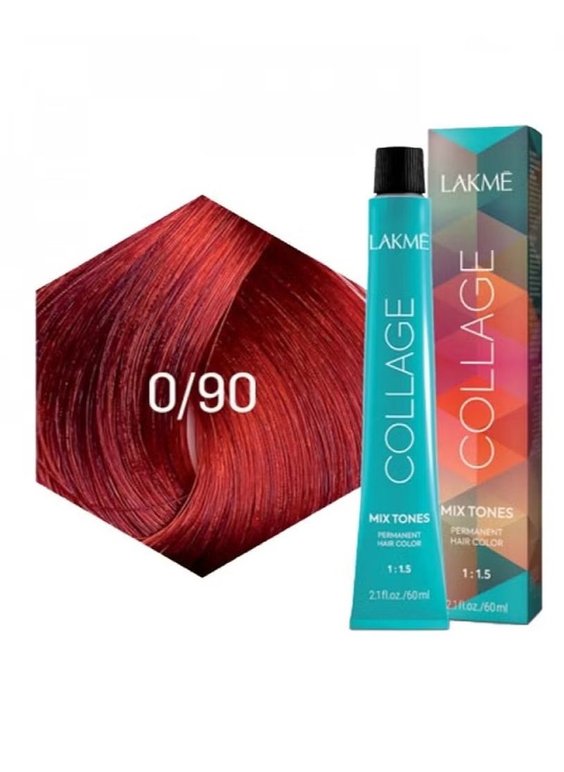 LAKME Lakme Collage Mix tones Hair Color 0/90 Red 60 ml 