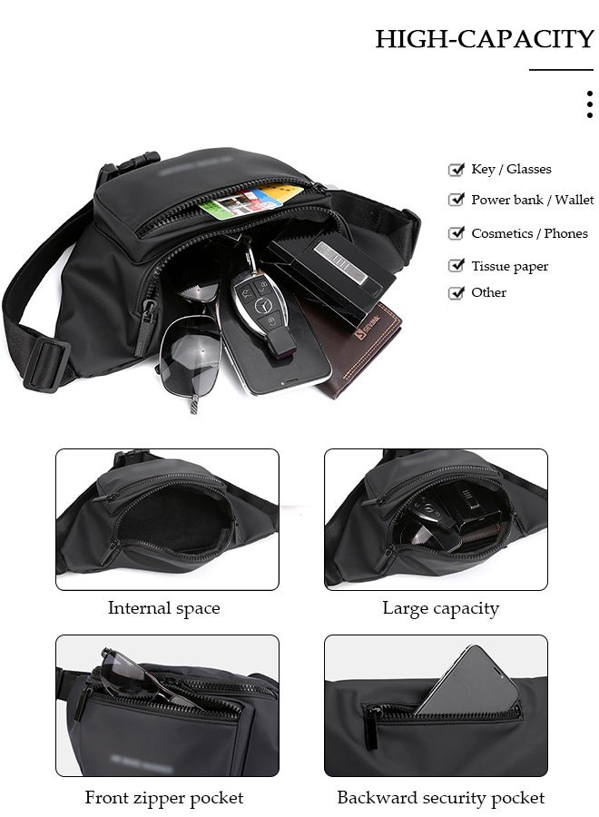 DUNISO Compact Waist Pack for Men and Women, Waterproof Crossbody Bag Chest Shoulder Waist Bag with Buckle, Everyday Carry Bag for Travel, Work, Sport - Image 3