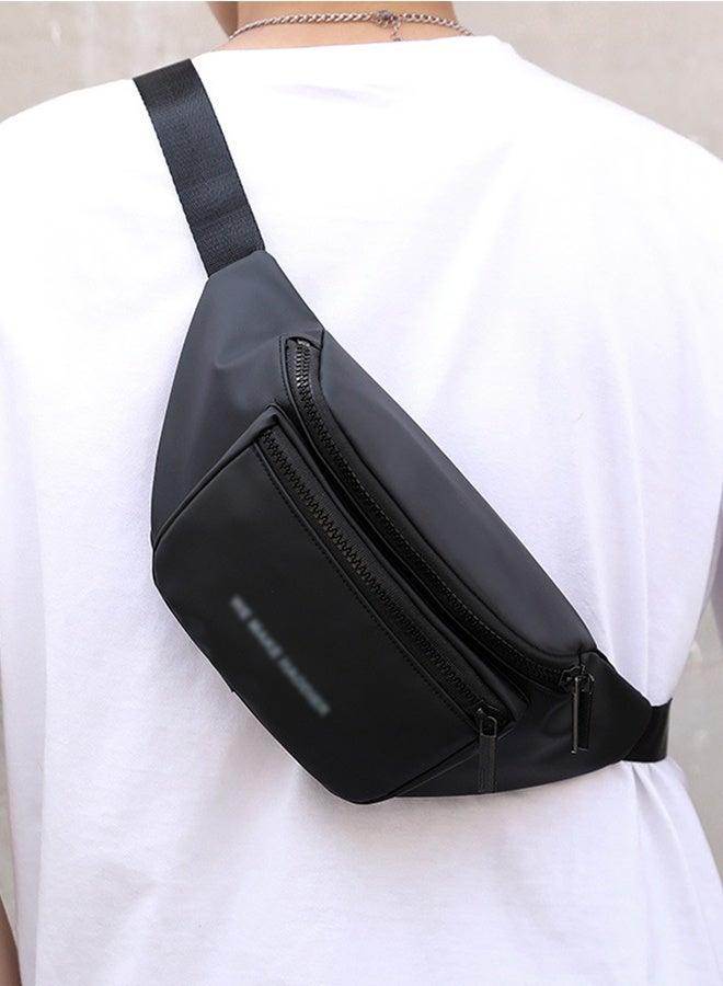 Compact Waist Pack for Men and Women, Waterproof Crossbody Bag Chest Shoulder Waist Bag with Buckle, Everyday Carry Bag for Travel, Work, Sport