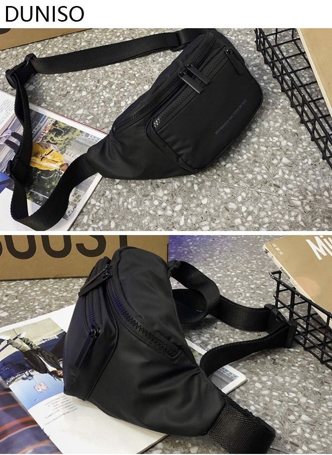 DUNISO - Compact Waist Pack for Men and Women, Waterproof Crossbody Bag Chest Shoulder Waist Bag with Buckle, Everyday Carry Bag for Travel, Work, Sport - Image 1
