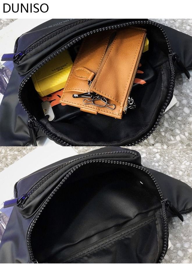 DUNISO - Compact Waist Pack for Men and Women, Waterproof Crossbody Bag Chest Shoulder Waist Bag with Buckle, Everyday Carry Bag for Travel, Work, Sport - Image 1