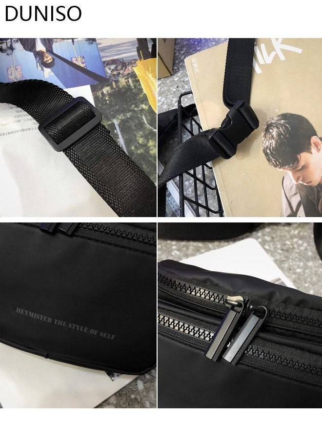 DUNISO - Compact Waist Pack for Men and Women, Waterproof Crossbody Bag Chest Shoulder Waist Bag with Buckle, Everyday Carry Bag for Travel, Work, Sport - Image 1