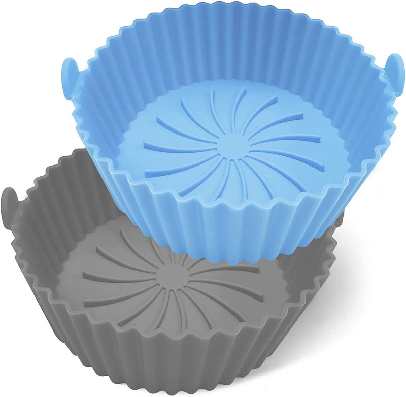 LUPINEZ LUPINEZ Air Fryer Silicone Liners Reusable NonStick Silicone Pot Liners for Air Fryer Basket Multicolor 2 Pack  - Image 1
