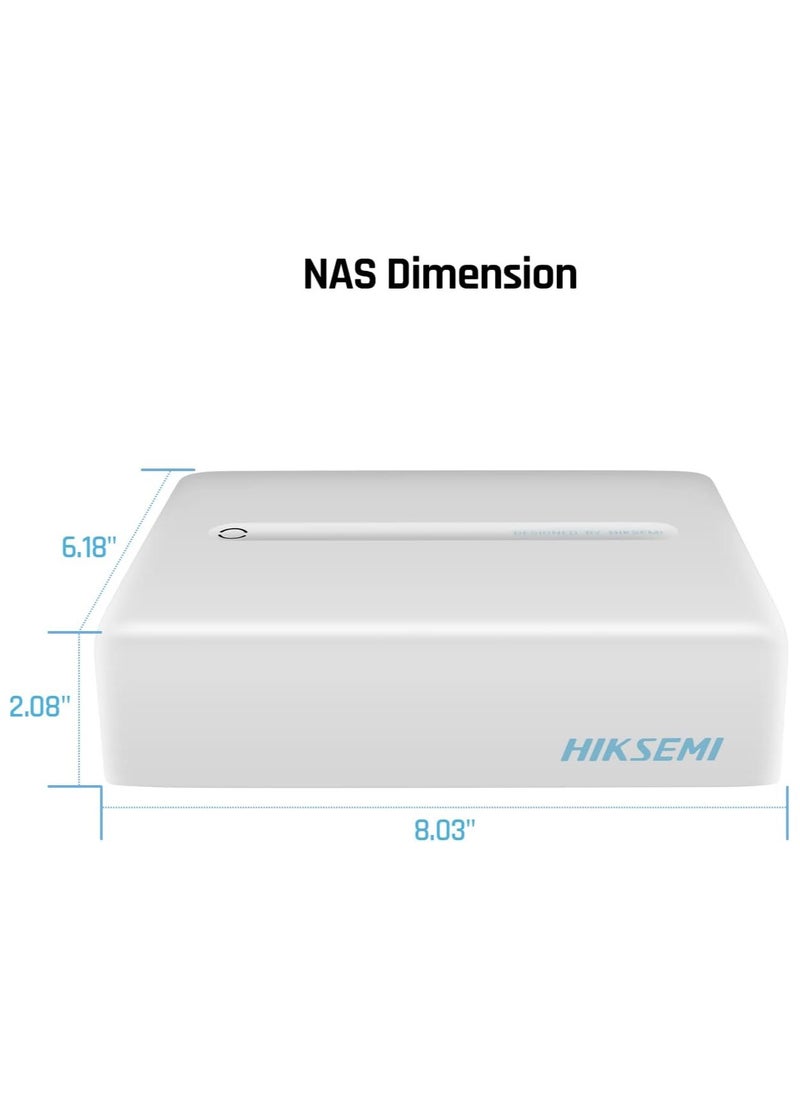 HIKSEMI - HIKSEMI S1H1 Series Network Attached Storage (NAS) Devices, Personal Cloud Storage Servers, Cortes A7 Dual-Core Processor at 1 GHz, USB 3.0 (without disk) - Image 1