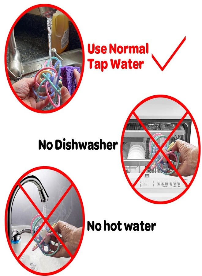 WEofferwhatYOUwant Baby Sensory Teether Ball Soft Rattle Rings for Teething Relief Chewing Grasping BPA Free Newborn Infant Toy 0-6 Months Montessori Soothing Portable Developmental Toy - Image 3