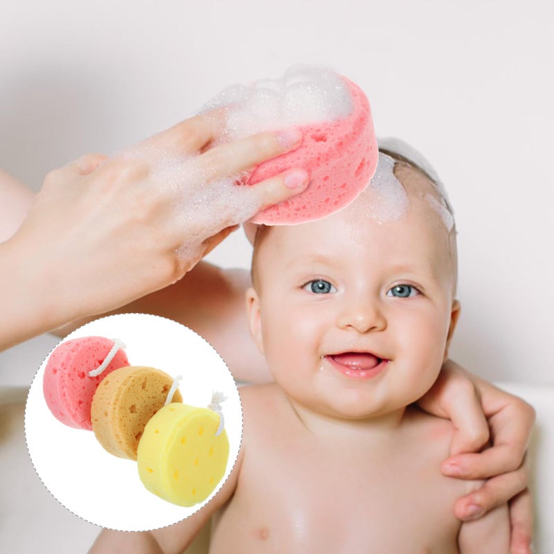 3Pcs Honeycomb Bath Sponges Body Scrubbers for Adults Skin Cleaning Shower Accessories Yellow Pink Light Brown - Image 4