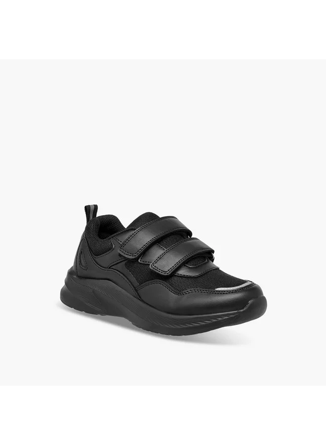 LBL by Shoexpress Boys Panelled School Shoes with Hook and Loop Closure