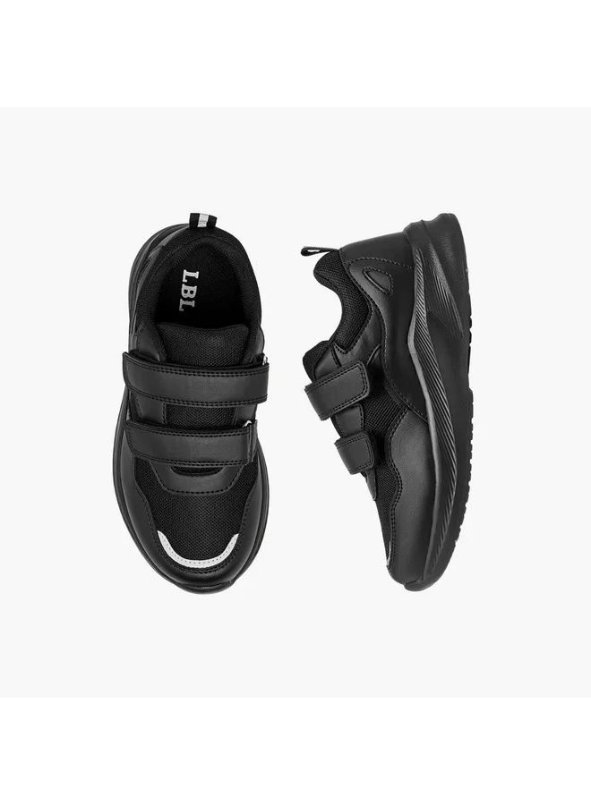 LBL by Shoexpress Boys Panelled School Shoes with Hook and Loop Closure