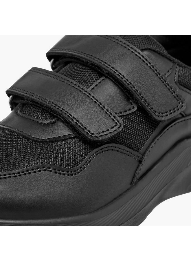 LBL by Shoexpress Boys Panelled School Shoes with Hook and Loop Closure  - Image 4