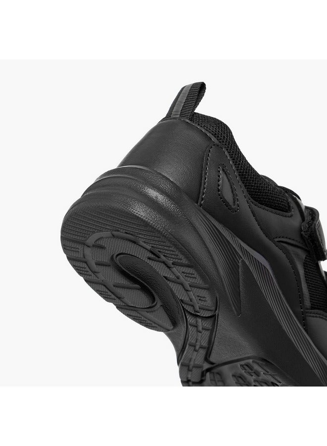 LBL by Shoexpress Boys Panelled School Shoes with Hook and Loop Closure  - Image 5